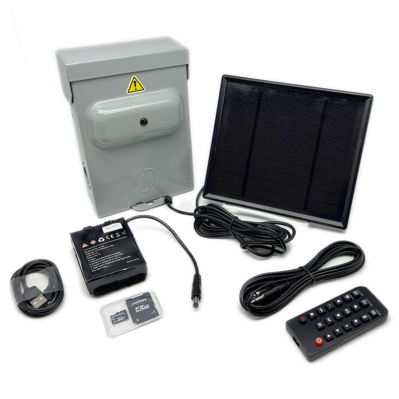 SC70094KSP Electric Box Camera with Solar Panel Mounted on a Wall 3